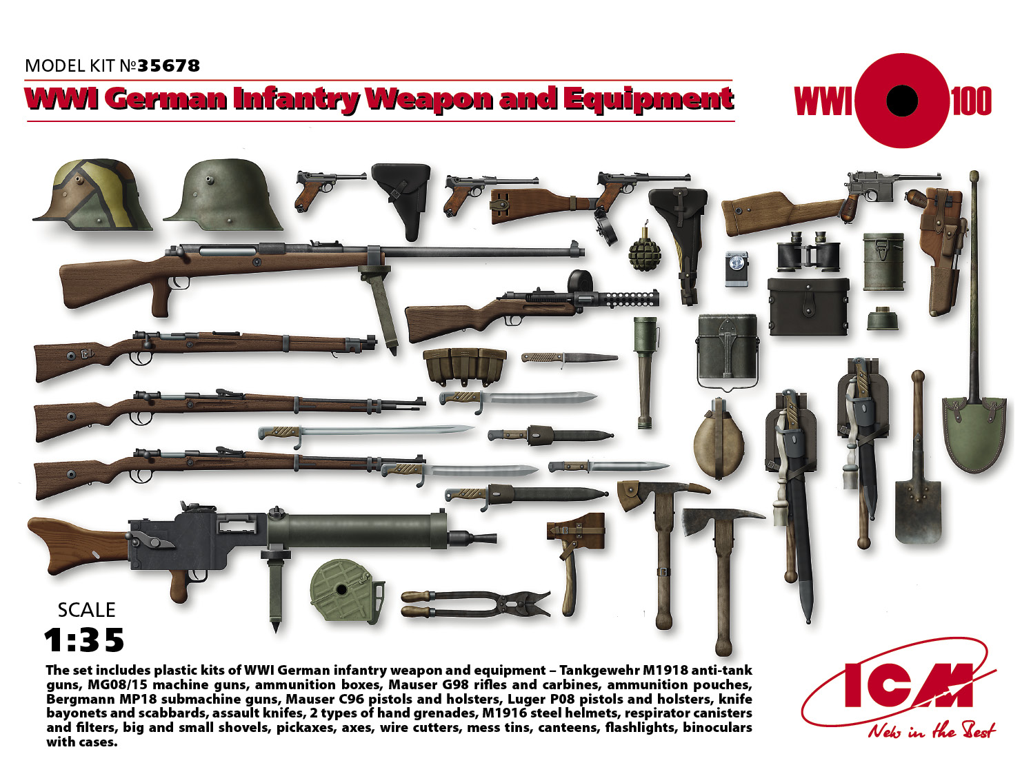 WWI German Infantry Weapon and Equipment 1/35