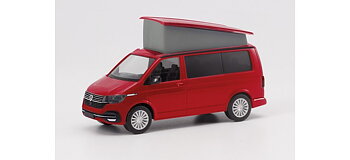 VW T 6.1 California, körsbärsröd