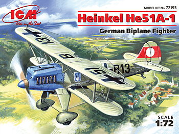 Heinkel He 51A-1, German Biplane Fighter 1/72
