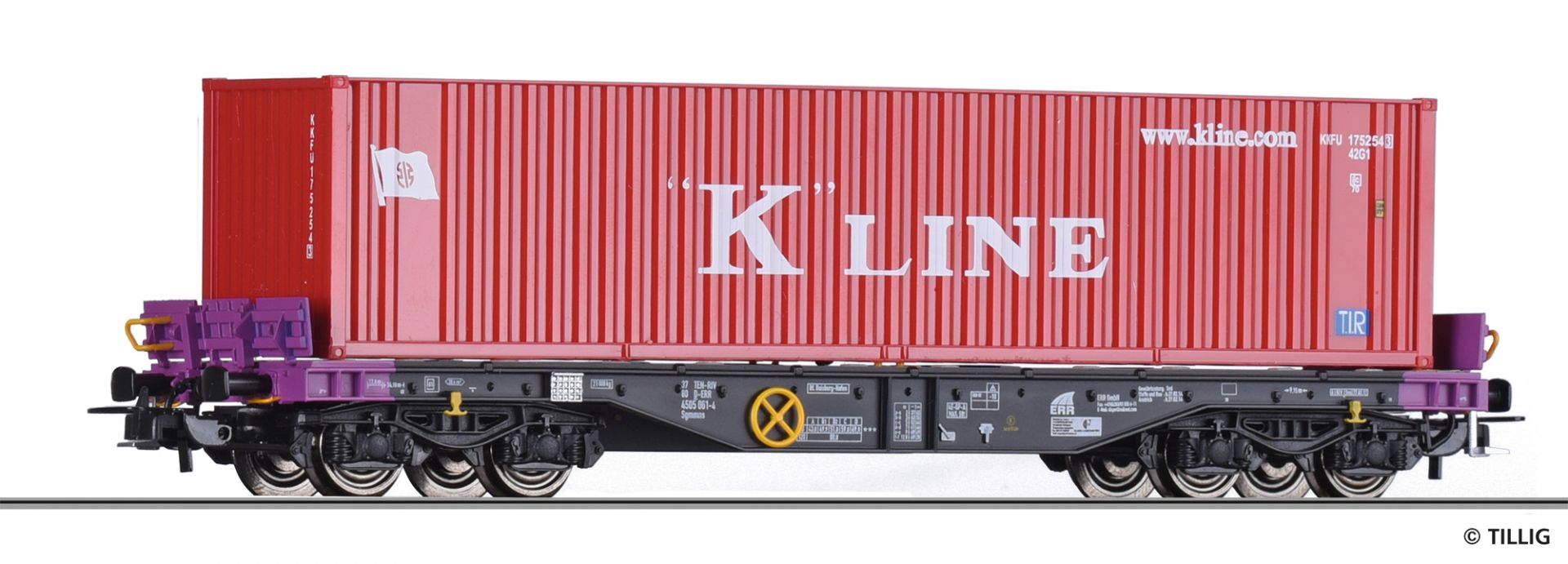 Flachwagen Sgmmns 4505 der ERR (European Rail Rent GmbH), mit Beladung, Ep. VI