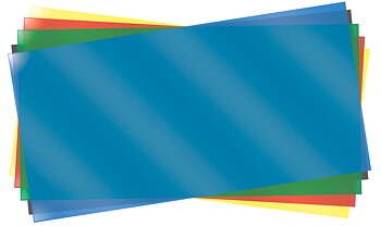 Slät skiva, sortiment klar, 0.25mm - 15x30cm
