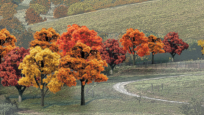 Trees Fall Colors 3/4 - 2"