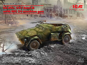 Sd.Kfz.247 Ausf.B m. MG 34 maskingevär 1/35