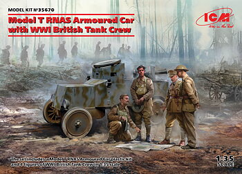 Model T RNAS – WWI Brittisk Beväpnad Bil m. Tank Crew 1/35