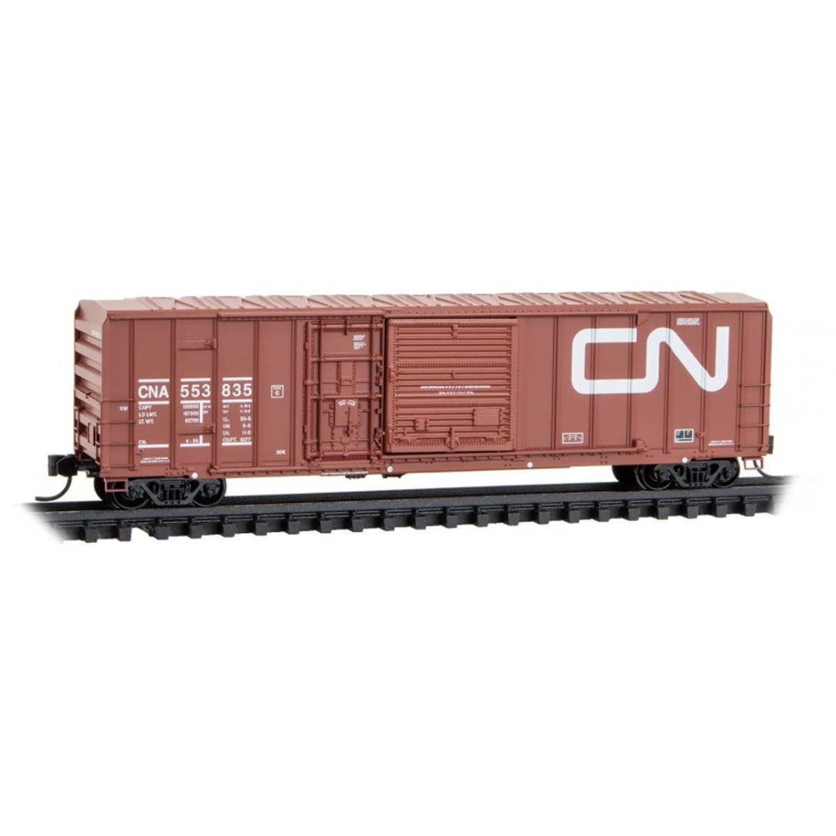 CN 50' rib side box car w roofwalk #557174