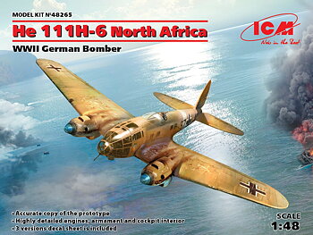 HE 111H-6 Nordafrika WWII Tyskt bombplan 1/48