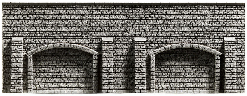 Arkadmur extra lång (668x125mm), H0