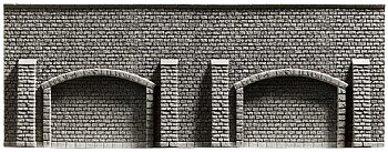 Arkadmur extra lång (668x125mm), H0