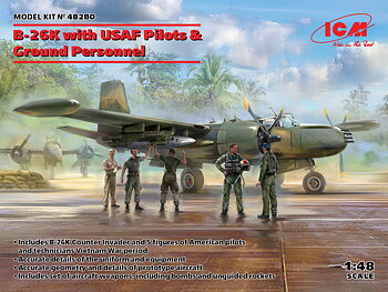 B-26K w. USAF Pilots & Ground Crew 1/48