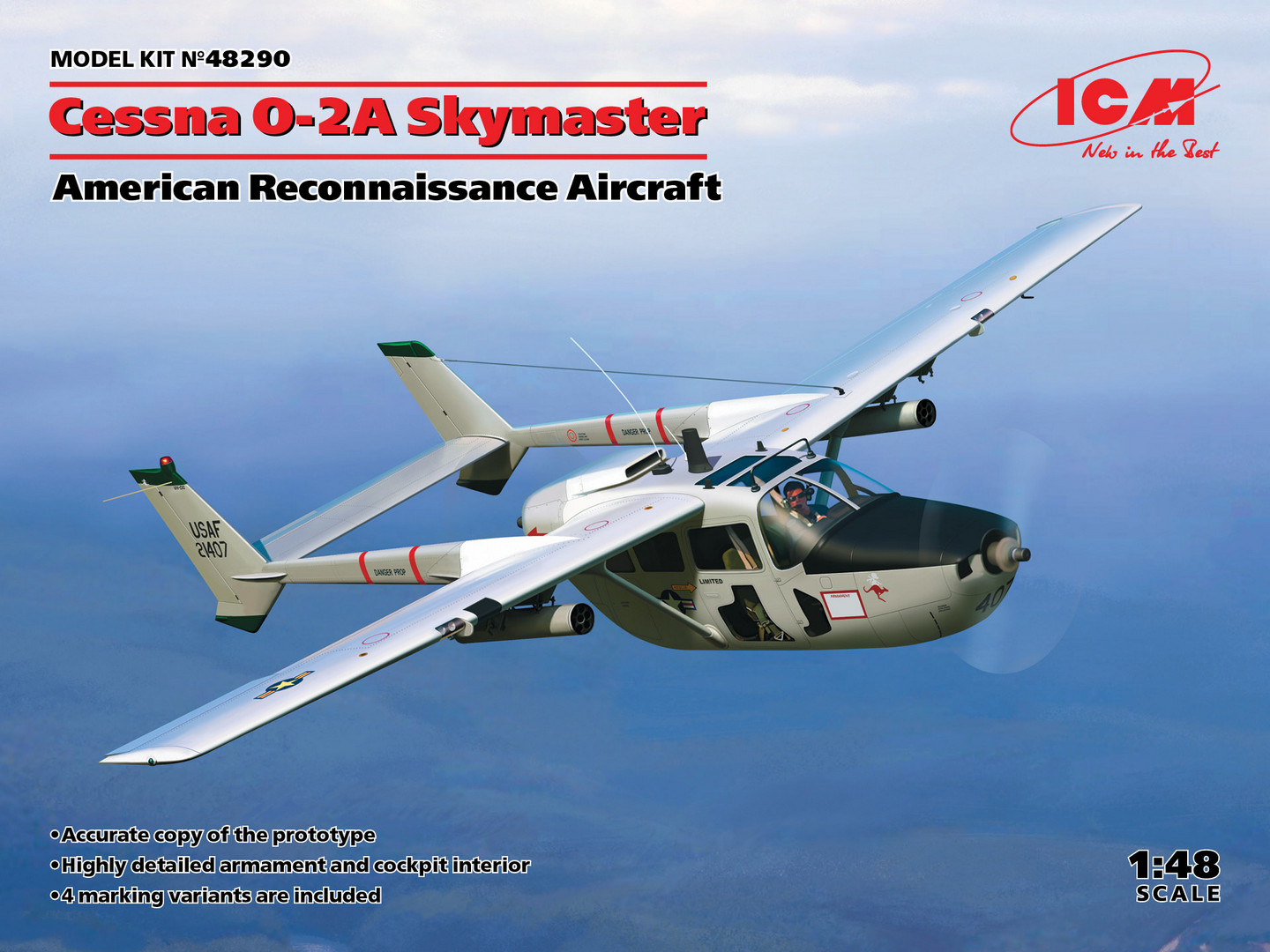 Cessna O-2A Skymaster American Reconnaissance Aircraft 1/48