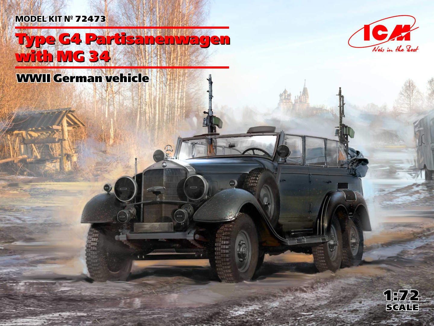 G4 Partisanenwagen w. MG 34 WWII German vehicle 1/72
