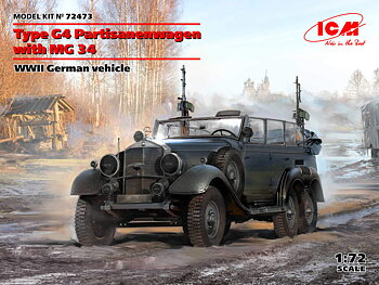 G4 Partisanenwagen w. MG 34 WWII German vehicle 1/72