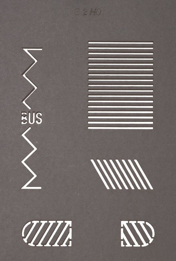 Vägmarkeringsmallar, H0 - 3