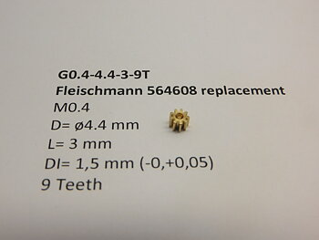 Drev M0.4 D=ø4.4 L=3 DI=1.5 mm