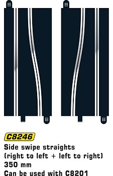 Scalextric Sideswipe 350 mm rak (2 st)