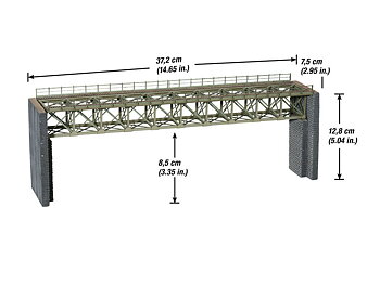 Stålbro 37.2cm, Laser Cut, H0