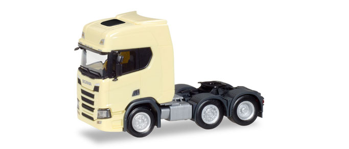 Scania CR 20 HD 6x2 rigid tractor, light yellow