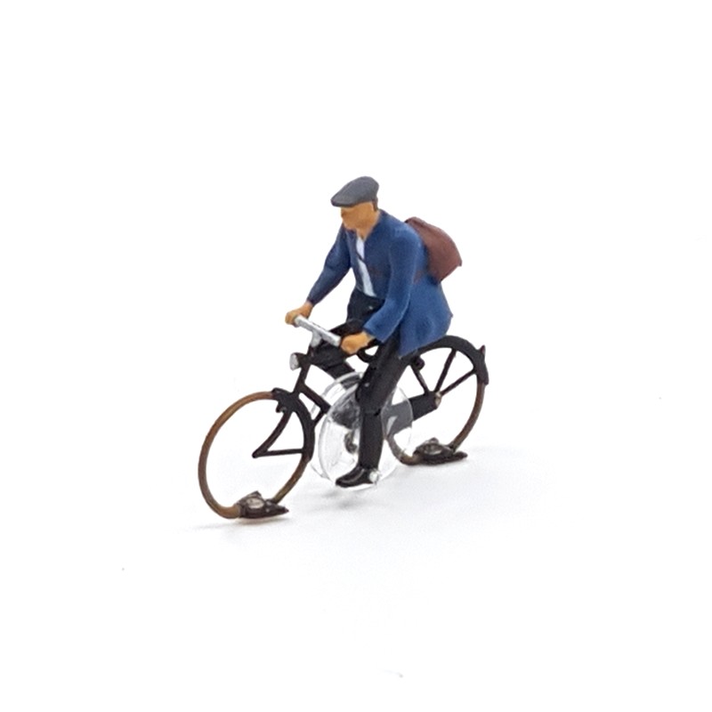 Fabriksarbetare på cykel