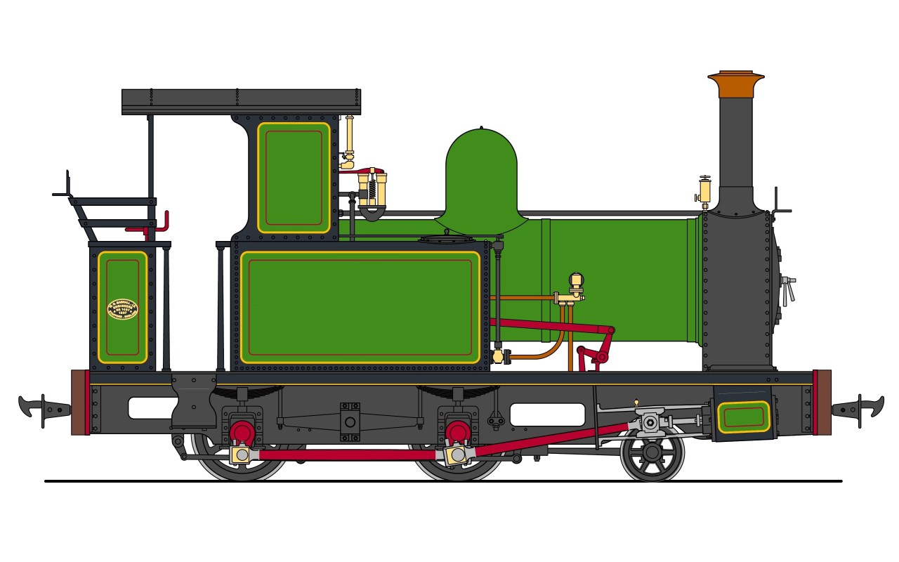 BAGNALL 2-4-0T RHEIDOL - 32/45mm spv - 4