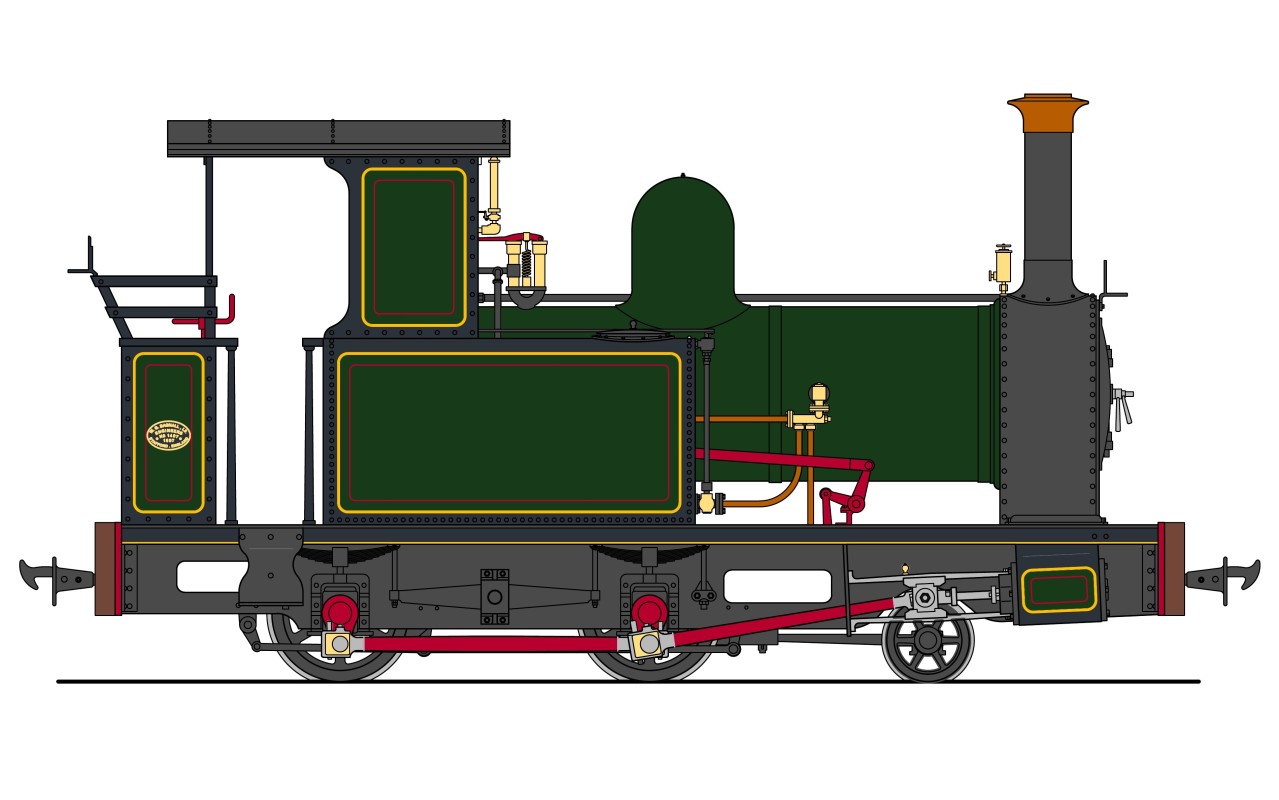 BAGNALL 2-4-0T RHEIDOL - 32/45mm spv - 3