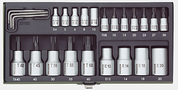 TX-HYLSOR 1/4"+1/2" SATS 23 DELAR