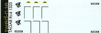 Dekalark Tågab RC6 1323 (Röd/vit/grå)