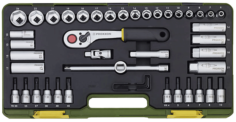 Hylsnyckelsats 47 delar, 3/8"