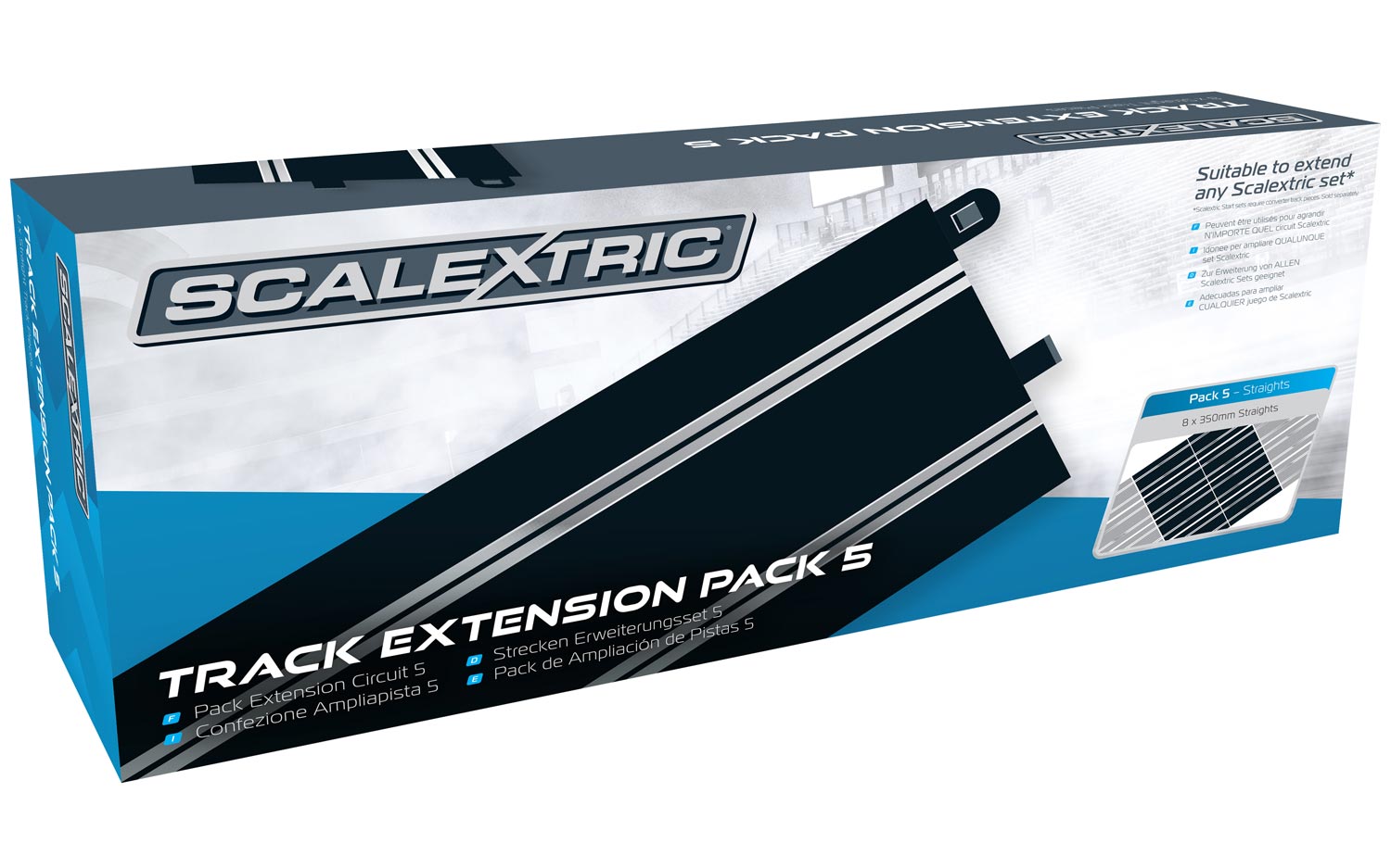 Track Extension Pack 5 - 8 x C8205 Straights - 3