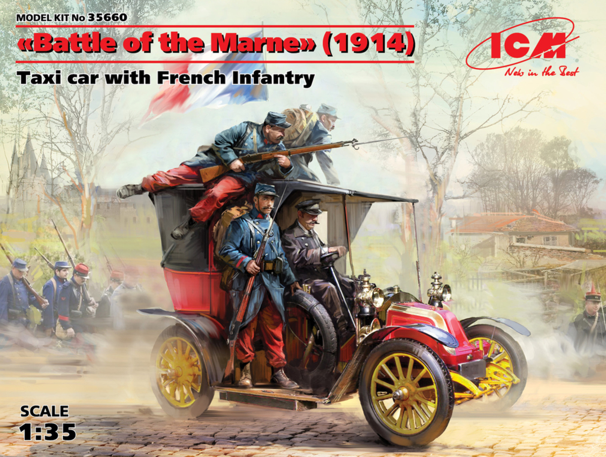 Fransk Taxi inkl. figurer 1/35