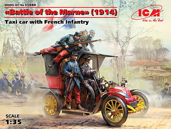Fransk Taxi inkl. figurer 1/35