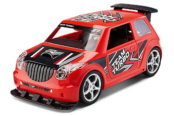 Rally car w/Pullback motor, red 1/20