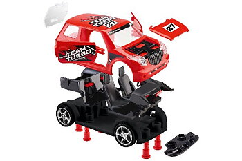 Rally car w/Pullback motor, red 1/20