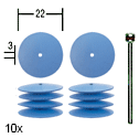 SILICON PUTSSKIVOR 22 X 3 MM, 10 ST