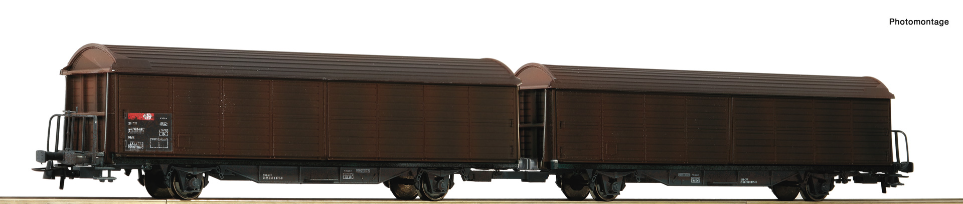Vagnset 2x Hirrs, SBB (smutsade)