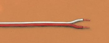 Kabel, orange/vit, 20m