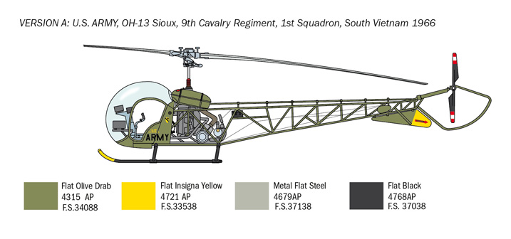 OH-13 Scout Korean War 1/48 - 3