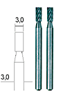 CYLINDERFRÄS, 2 ST, 3 MM