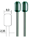 Pinnfräs, cylinder Ø 6.0mm (2st)
