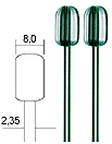 Pinnfräs, cylinder Ø 6.0mm (2st)