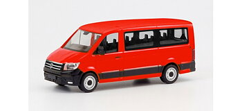 VW Crafter buss, låg tak, röd