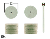 Polerskiva (filt) Ø 22mm till (10st)