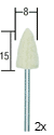 POLERSTIFT AV FILT KONISKT, 2 ST