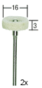 POLERSTIFT AV FILT CYLINDRISK 16X3 MM  2 ST