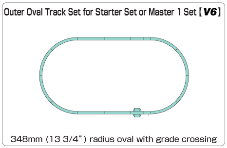 N V6 Outer Oval Track Set for M1 (Bilingual Packaging)