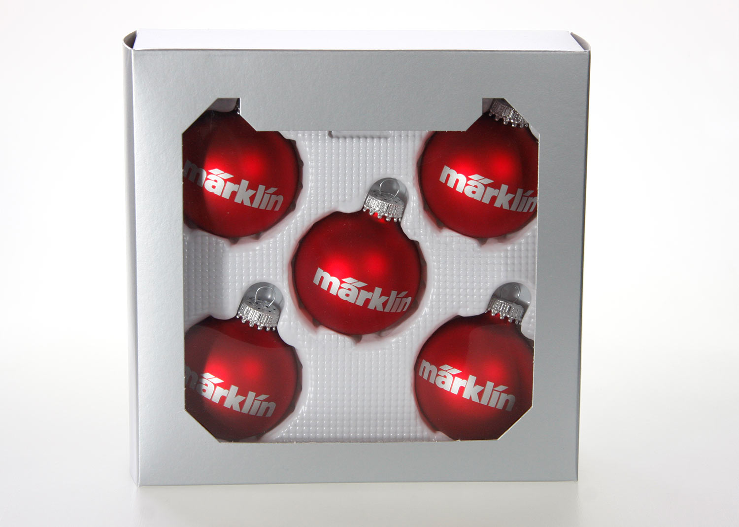 Julgranskulor 5-pack (små), röd 'Märklin'