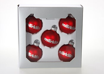 Julgranskulor 5-pack (små), röda