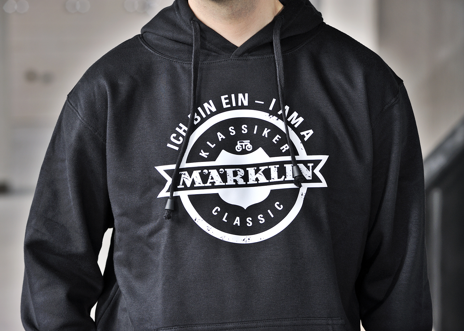 Luvtröja, hoodie 'Ich bin ein Märklin Klassiker', Strl XL - 2