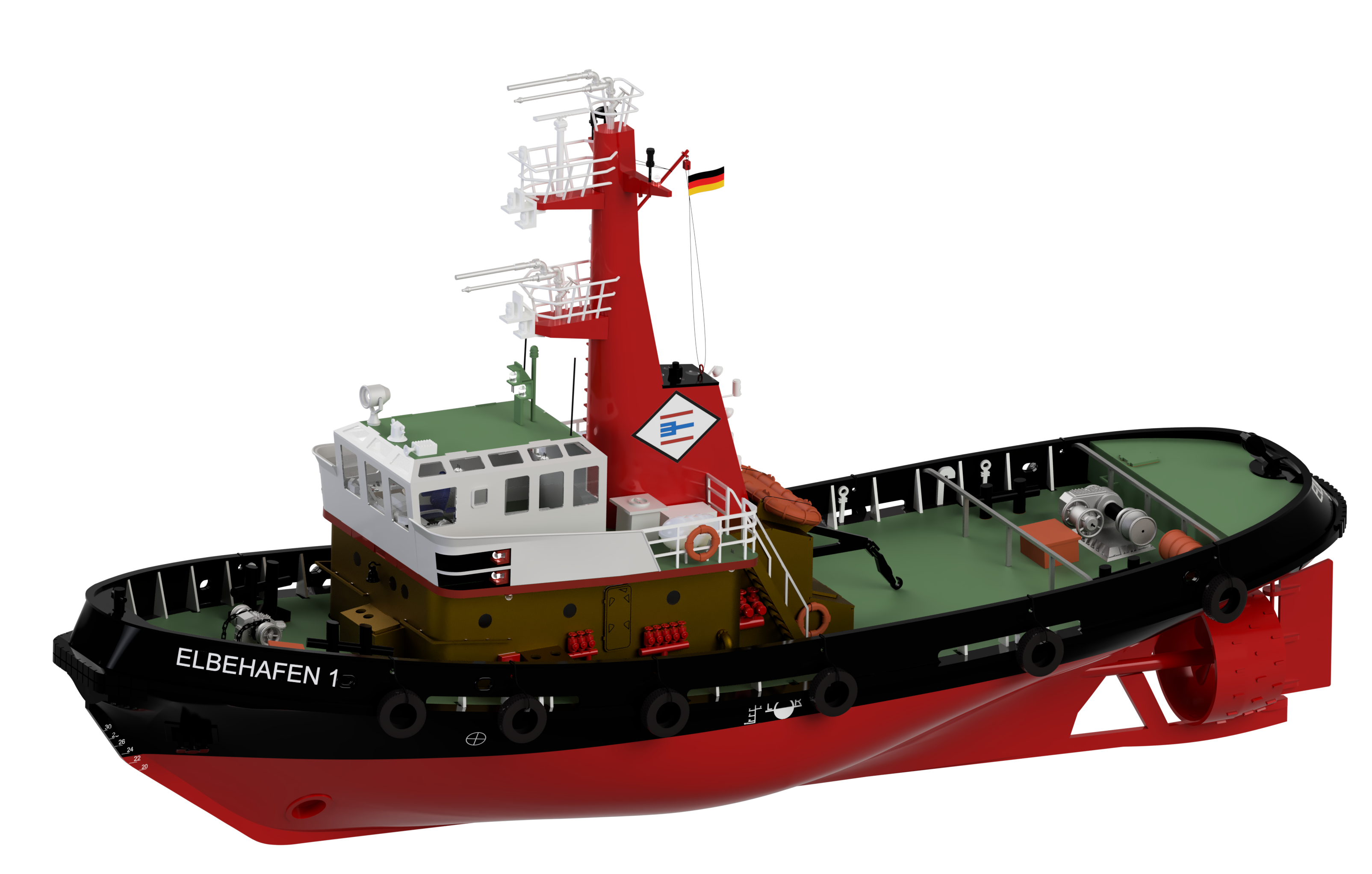 Elbehafen 1 Ice Breaking Tug Boat 1/50