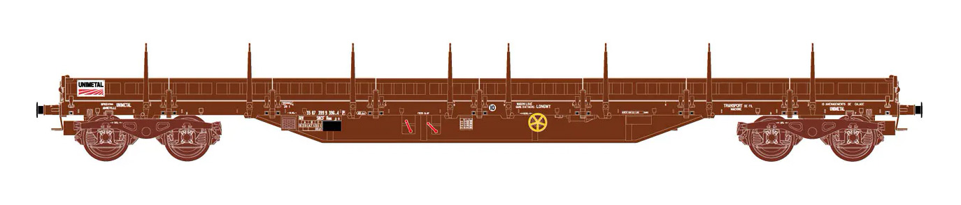 SNCF, 4-axle stake wagon wagon type Res "Unimetal", ep. IV