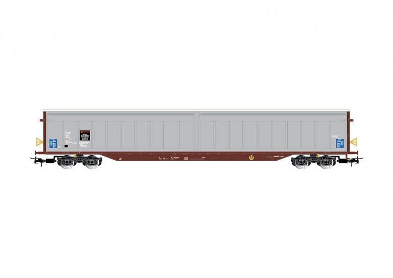 F-ERSA, 4-axle sliding-walls wagon Habbiss, grey-brown livery, "ermewa", ep. VI - 2